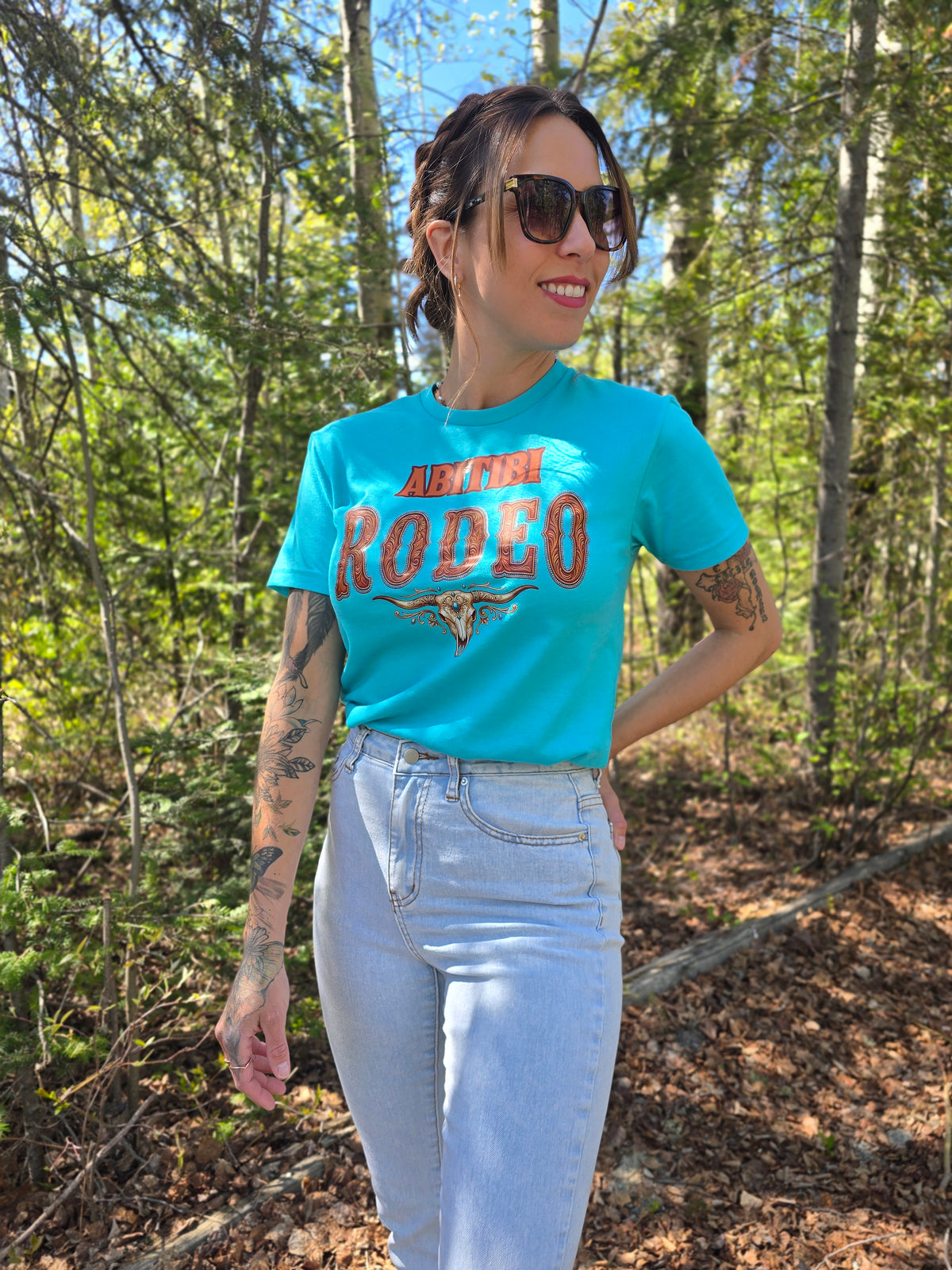 T-shirt ABITIBI RODEO turquoise