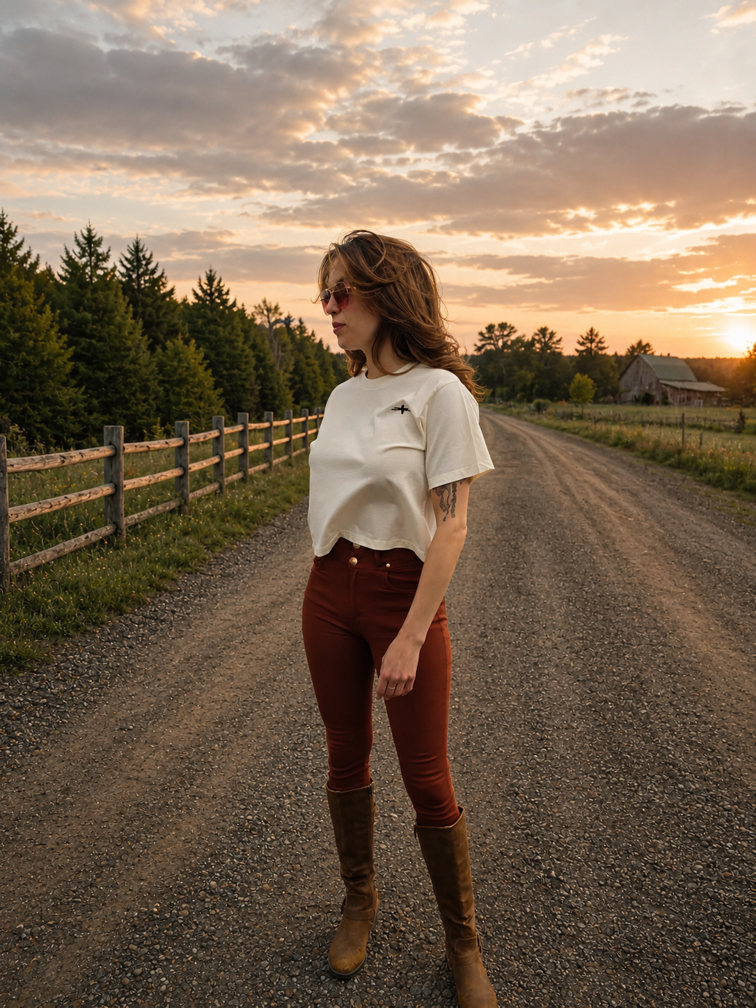 T shirt carré - COWGIRLS ROCK