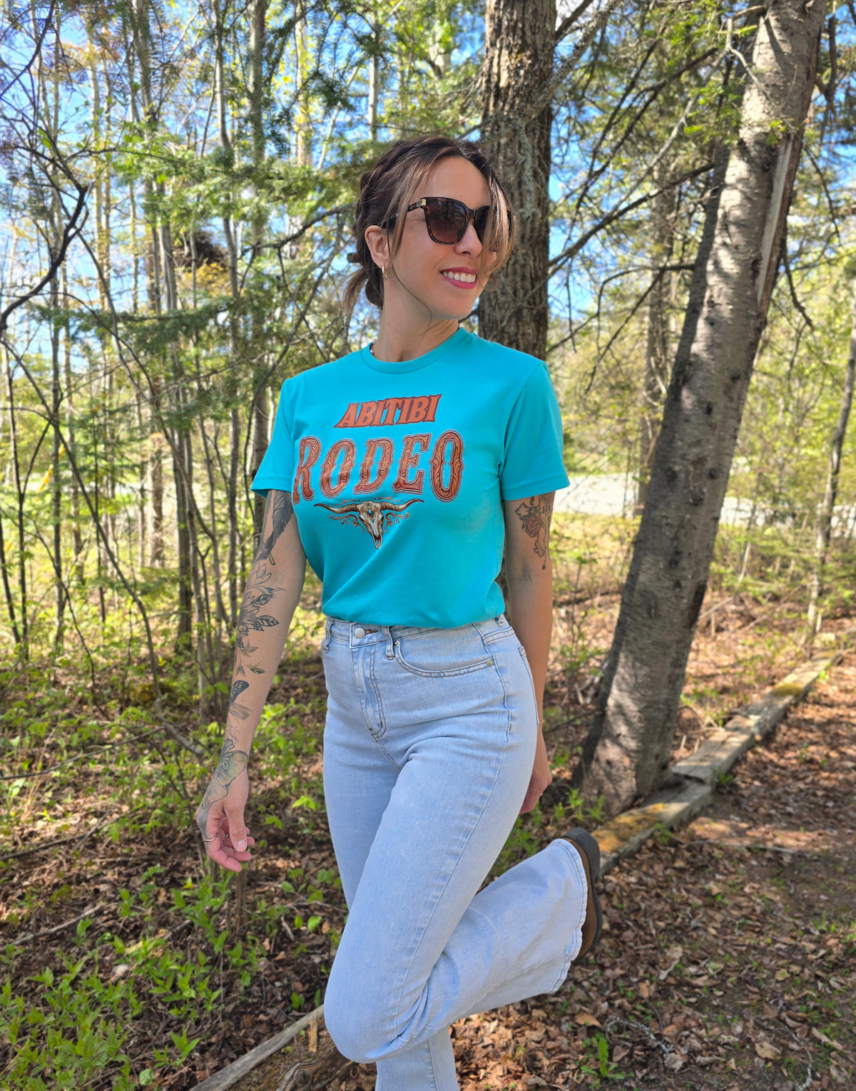 T-shirt ABITIBI RODEO turquoise