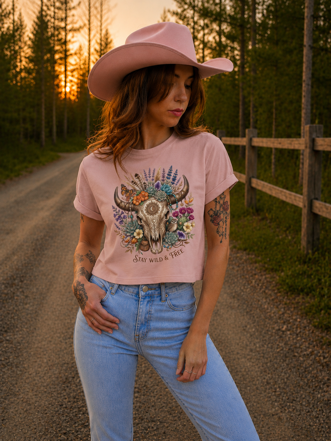 T shirt carré - STAY WILD&FREE