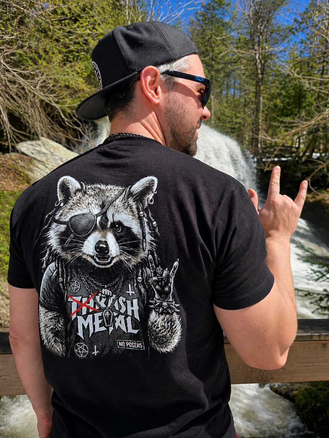 T-shirt - ROCK&ROLL RACOON