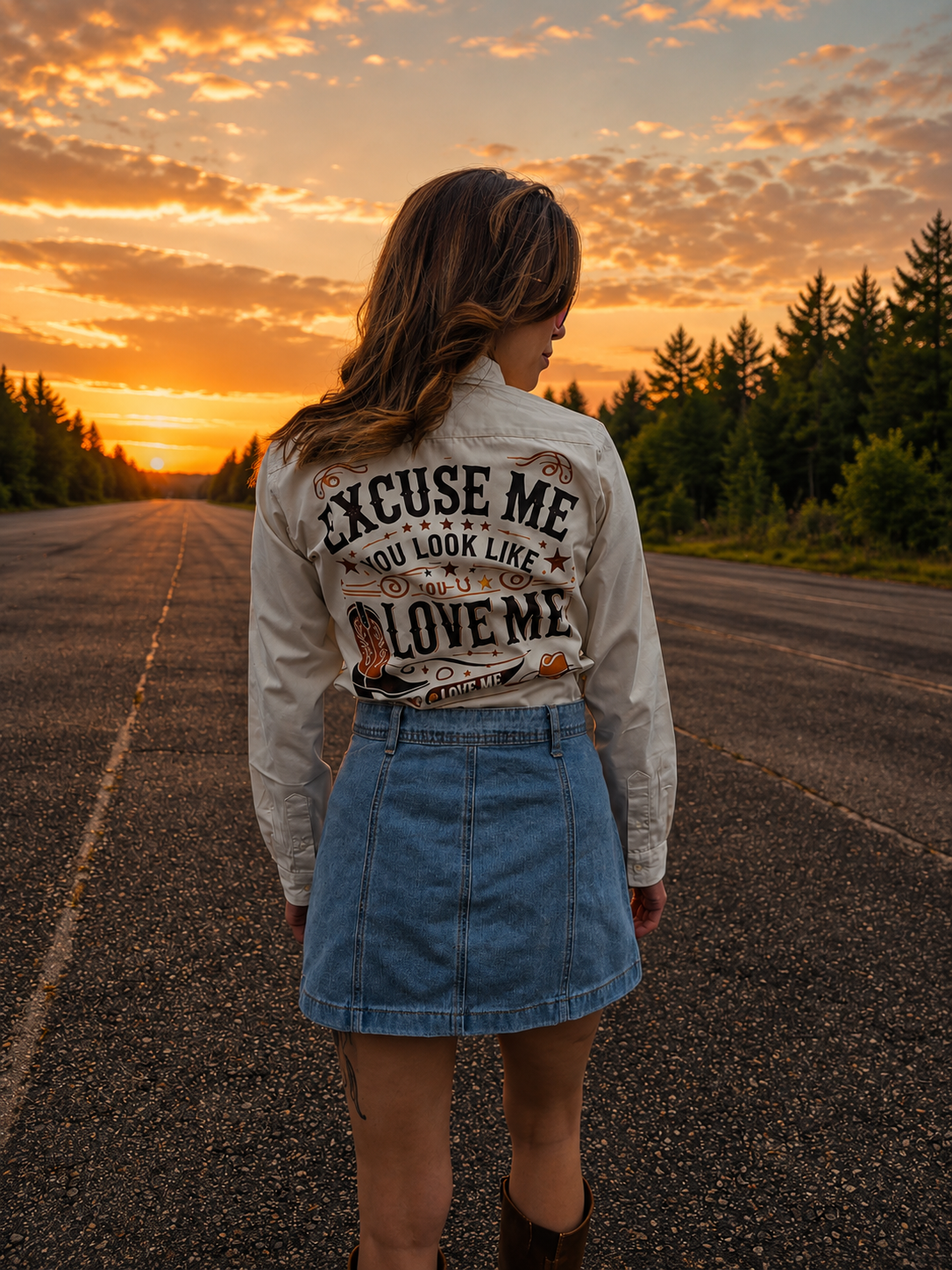 Chemise - EXSCUSE ME, YOU LOOK LIKE LOVE U ME